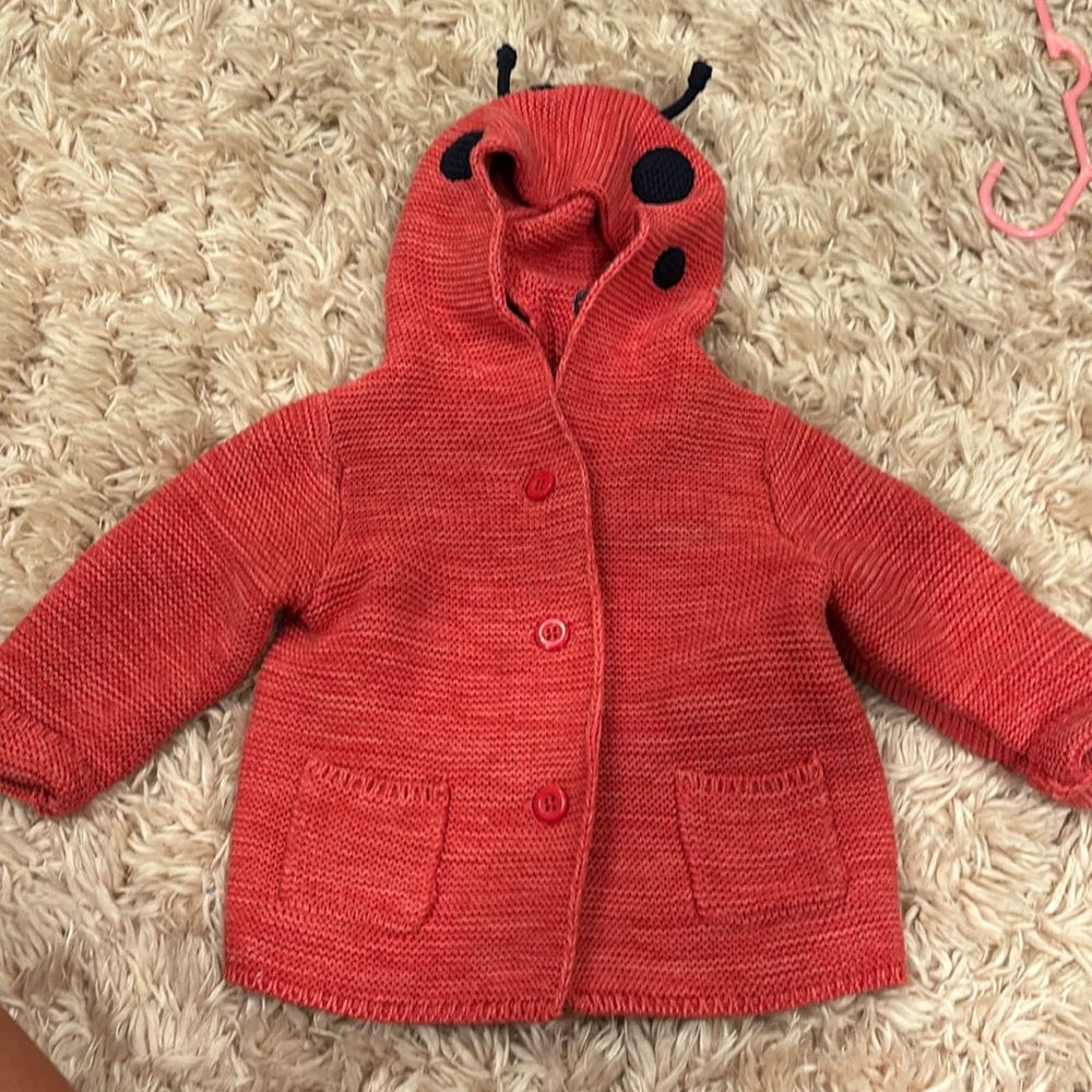 Baby ladybug sweater
